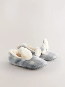 Grey Check Bunny - Ballerinapantoffels*Next Discount