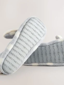 Grey Check Bunny - Ballerinapantoffels*Next Discount