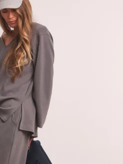 - Anthology By Premium V Neck Seam Detail Modal Sweatshirt*JD Williams Outlet