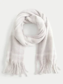 - Cosy Check Scarf*Hollister Outlet