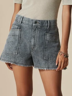 Grijs - Denim Cargo Pocket Shorts*Next Discount