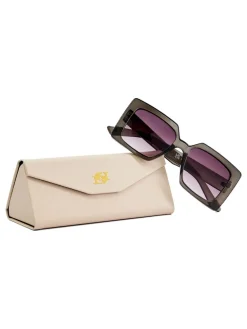 - Glitzy Diamanté Rectangular Sunglasses*Dune London