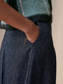 Grijs - Fleck Pleated Midi Skirt*Next Hot