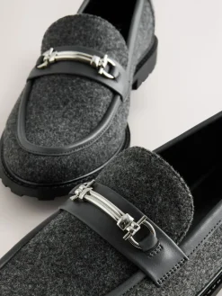 Grijs - Forever Comfort® Trim Hardware Round Toe Loafers*Next Clearance