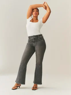 Grijs - Hourglass stretchy flare jeans met hoge taille*Next Sale