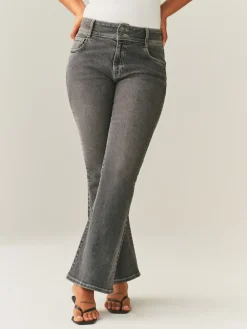 Grijs - Hourglass stretchy flare jeans met hoge taille*Next Sale
