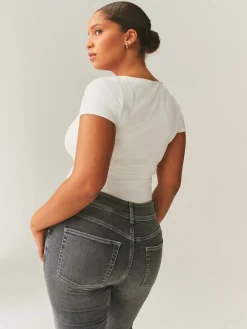 Grijs - Hourglass stretchy flare jeans met hoge taille*Next Sale