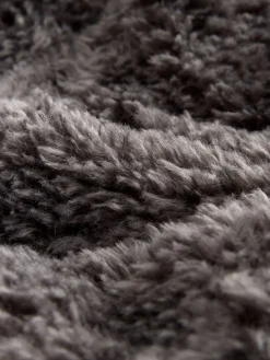 Grijs - Jack met rits en trechterkraag van imitatiebont*Next Best