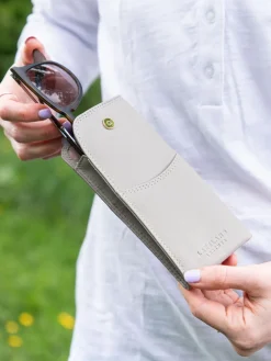 Grijs - Glasses Case*Lakeland Leather