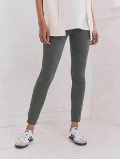 Grijs - Lange jersey denim leggings*Next Hot