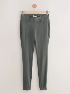 Grijs - Lange jersey denim leggings*Next Hot