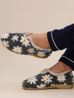 - - Damespantoffels met bloemmotief*Lunar New