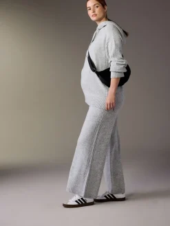 Grijs - Maternity Knitted Wide Leg Trousers*Next Best