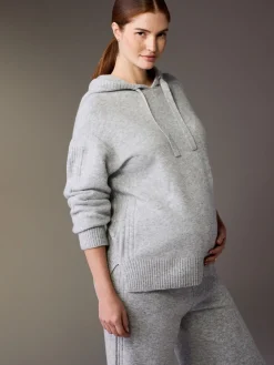 Grijs - Maternity Knitted Hoodie*Next