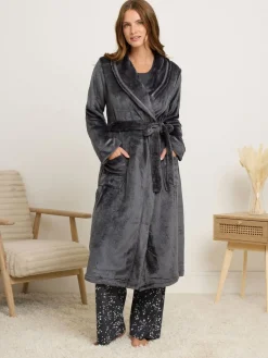 - Ribbon Shawl Collar Robe*M&Co Clearance