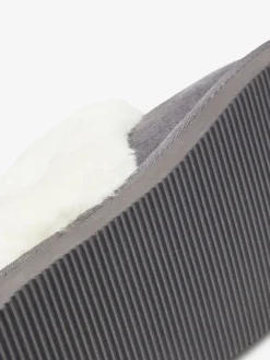 Grijs - Met imitatiebont gevoerde suède pantoffelmuiltjes*Next Discount