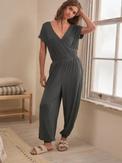 Grijs - Modal jumpsuit zandwassing*Next Clearance