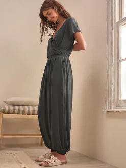 Grijs - Modal jumpsuit zandwassing*Next Clearance