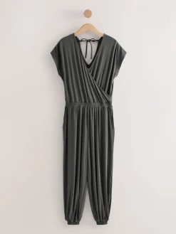 Grijs - Modal jumpsuit zandwassing*Next Clearance