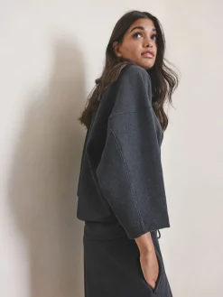 Grijs - N.Premium Brushed Wide Sweatshirt*Next New