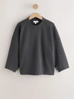 Grijs - N.Premium Brushed Wide Sweatshirt*Next New