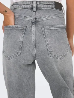 - - Jeans met hoge taille en wijde pijpen van 100% katoen*ONLY Hot