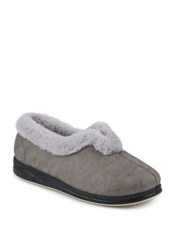 - Wide Fit Memory Foam Cosy Slippers*Pavers Hot