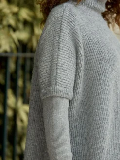 - Ribbed Mock Layer Poncho*Next Sale