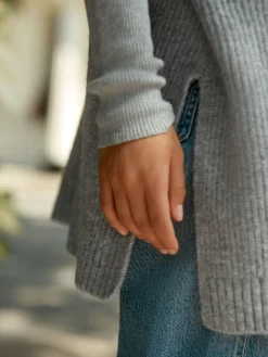 - Ribbed Mock Layer Poncho*Next Sale