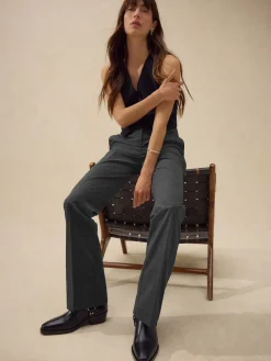 Grijs - Ruit bootcut sculpting op maat gesneden Broeken*Next Best