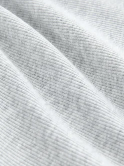 Grijs - Aansluitend geribbeld T-shirt*self. Best