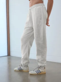 Grijs - joggingbroek met boorden*self. Sale