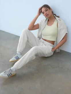 Grijs - joggingbroek met boorden*self. Sale