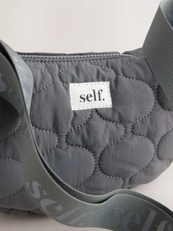 Grijs - Self. Nylon schoudertas*Next Sale