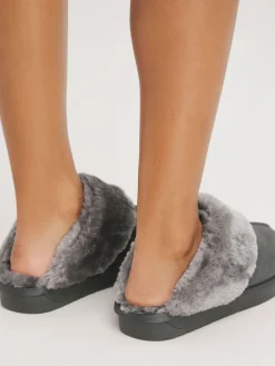 - Faux Fur Lined Suede Mule Slippers*Simply Be Best