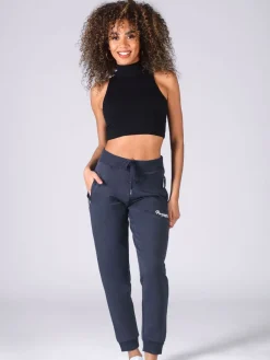 Grijs - Skinny joggingbroek met ananasprint en rits*Pineapple Hot