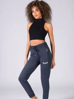 Grijs - Skinny joggingbroek met ananasprint en rits*Pineapple Hot