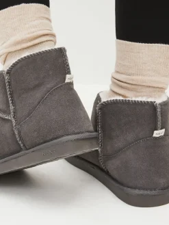- Suède pantoffellaarsjes met voering van imitatiebont*Next Sale