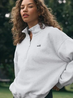 - Sweatshirt met korte rits*self. Best