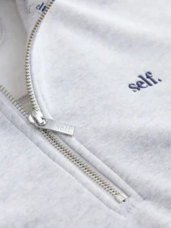 - Sweatshirt met korte rits*self. Best