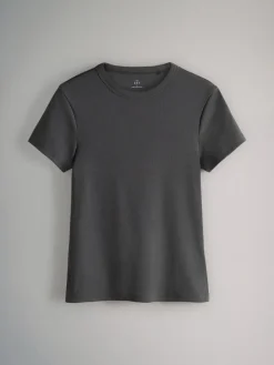 Grijs - 5 Pack Korte Mouw Geribd T-shirt*The Set Online