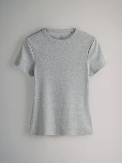 Grijs - 5 Pack Korte Mouw Geribd T-shirt*The Set Online