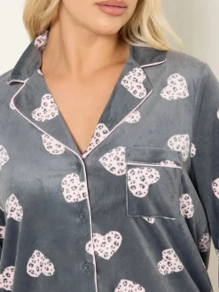 Grijs - Baby Fleece Pyjamas Set*Yours Curve Outlet