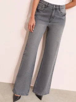 Grijs denim - X Lucy Mecklenburgh alledaagse jeans met wijde pijpen*Friends Like These Online