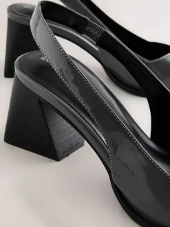 - Forever Comfort® Pointed Toe Slingback Block Heels*Next Clearance