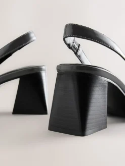 - Forever Comfort® Pointed Toe Slingback Block Heels*Next Clearance