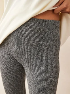 Grijs gemêleerd - Geribbelde naadloze legging met hoge taille*Next Online