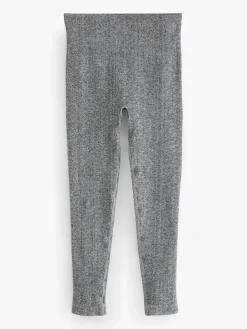 Grijs gemêleerd - Geribbelde naadloze legging met hoge taille*Next Online