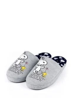 Grijs met Snoopy - winterse pantoffelmuiltjes voor dames*Vanilla Underground Sale