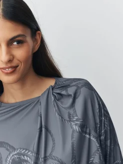 - Twist Neck Long Sleeve Blouse*Next Hot